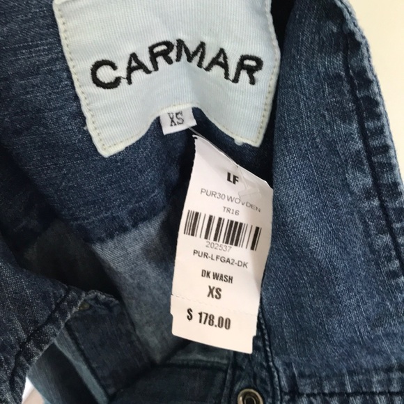 LF carmar light wash denim button up shirt - Picture 5 of 5
